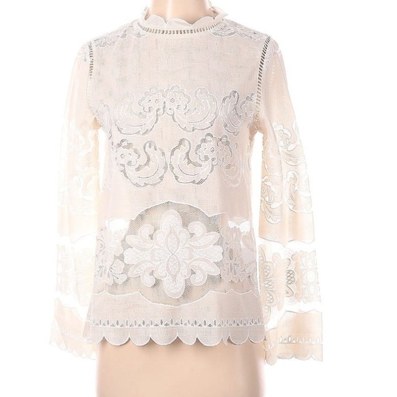 Alice Lace Blouse James Coviello Anthropologie - Picture 4 of 9